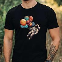 T-Shirt Herren Astronaut Space Motiv Baumwolle Größe XS bis 5XL XS