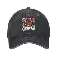 Candy Cane Crew Christmas Casual Baseball Cap For Unisex Women Summer Tennis Skate Hip Hop Hats Street Style Sun Visor Snapback Cap One Size