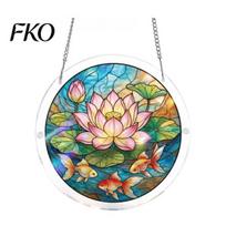 High Transparency Acrylic Art Puzzle Suncatcher, Artistic Window Hanging Ornament, 7.48 Inch Sun Suncatcher Pendant for Enthusiasts Catcher M