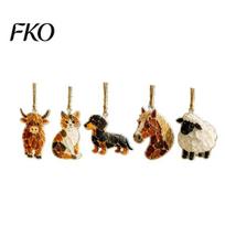 Handmade Style Acrylic Pendants 5Pcs Suncatcher Window Hangings, Sea Glass Collage Kit with Birds Farm Animals Marine Holiday Decorations Animal