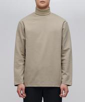 Musinsa Standard Ponte Turtleneck Long Sleeve T-Shirt [Beige] Beige/M