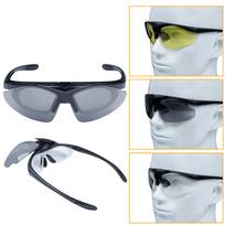 Professional Multi-Sport Goggles - 3-Lens Interchangeable System for Shooting, Cycling & Mountain Climbing (UV400 Protection) juoda
