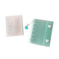 PVC Card Cover Korean Photocard Holder Loose-leaf Binder Card Protective Case  School Stationery mėlyna