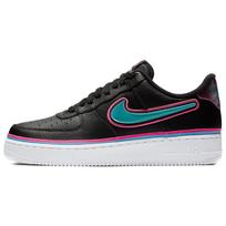Nike Air Force 1 Low Sport Nba Black Blue Gale Laser Fuchsia AJ7748-002 41 juoda/rožinė