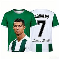 2026 Summer Ronaldo Support T-shirt 2026 Football Game Fan Apparel Casual Cheer Jersey for Men Women Boys Girls All Sizes S black