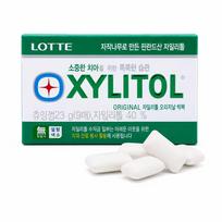 Lotte Green Xylitol Chewing Gum 23g Cool mint flavor, xylitol formula to freshen breath Xylitol Chewing Gum 23g