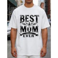 Classic Style Men'S T-Shirt Best Mum Ever Eagle Design for Casual Wear Summer S balta