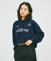 Lmc Wm Raw Edge Cropped Hoodie Navy Navy/M