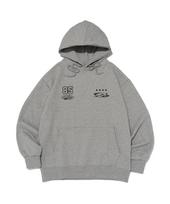 Cargo Bros Star Circle Logo Oversized Hoodie (Gray) Xl (Fleece-Lined)