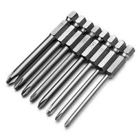 8 vnt / rinkinys 75 mm 1/4 šešiakampio koto magnetinio kryžminio galvutės ilgio atsuktuvo antgalių įrankis