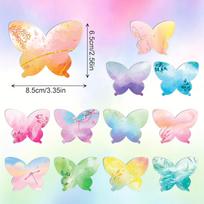 12 Pcs Colourful Butterfly Shaped Stationery Sticky Notes  Handbook Stickers Office Culture Supplies  Note Book 12pcs