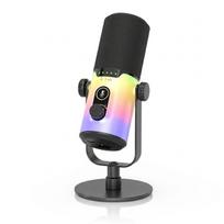 Dinaminis USB ir XLR mikrofonas su triukšmo slopinimu ir RGB apšvietimu BKX-43P