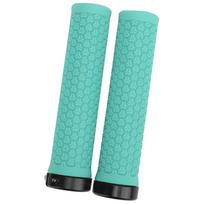 ZTTO Mountain Bike Handlebar Single Locking Grips Bicycle Shock Absorbing Rubber GripsBlue