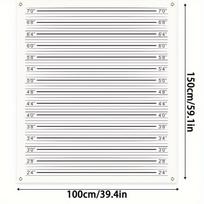 1PC 59.1x39.4in Suspect Photo Background - Police Lineup Height Chart Props for Girls' Night Out & Photo Booth Decor