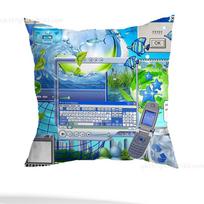 Frutiger Aero Art Pillow Case Pillow Case Living Room Sofa Cushion Cover Suitable For Home Bedroom Room Decoration 12x12Inch
