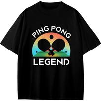 Vintage Ping Pong Legend Table Tennis Paddle Vintage Ball Game Champion Anime Gift Teens Girls Boys T-Shirt S įvairiaspalvis
