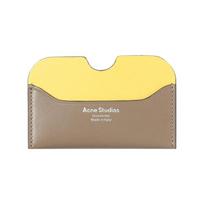 Acne Studios Printed Color Block Leather Card Holder Unisex Accessories Brown CG0155 Basic Set (Bag+Dust Bag)
