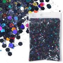 50G Glitter Mixed Hexagon Colorful Sequin Powder DIY Handmade Jewelry Epoxy Resin Making For Mold Nails Craft Accessories