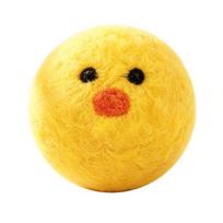 Cat Toys Yellow Duck Shape Silent Wool Balls Soft Bite-Resistant Felt Cat Toy Safe Chew Scratch-Resistant Pet Fun Toy for Kitten 1pc