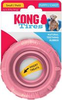 Kong Puppy Tires - kaučiuko kramtomasis žaislas - užpildomas žaislas šunims skanėstams ir užkandžiams - mažiems šuniukams