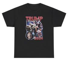 Trump Donald 2024 T Shirt Funny Grillz Gold Rap Graphic Humor Political Tee S