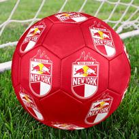 New York Red Bulls Size 5 Soccer Ball, Machine-Stitched PVC, Durable & High Bounce, All Ages Fit, fan merchandise, matches & outdoor use.