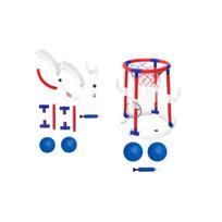 Basketball Set for Pool - Floating Hoop for Kids and Adults One Size raudona
