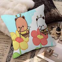 Bubu And Dudu Cute Pillow Cushion Cover Pillowcase Living Room Sofa Home Decor Customized 30x30cm