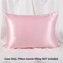 1pc Simulated Silk Smooth Plain Pillowcase Soft Double-sided White Black Grey Khaki Blue Pink Pillow Case Skin Friendly Bedding 51x66cm