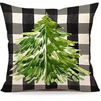 Home Decor Merry Christmas and Holly Jolly Pillow Covers Pattern Cushion Cover Suitable for Sofa Bedroom Car Pillow Cover 40x40cm