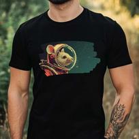 T-Shirt Herren Maus als Astronaut Motiv Baumwolle Größe XS bis 5XL XS