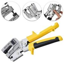 Metalinio profilio kniediklis Aliuminio lydinio lubų perforavimo replės Gipsokartonio įrankiai Metalui tvirtinti Dviem rankomis valdomos kilio replės yellow