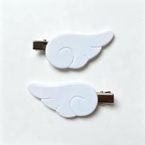 1Pair Angel Wing Hair Clip Japanese Y2K Style Cute Hairpin for Girls Sweet Accessories for Daily Wear balta