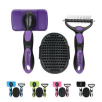 Three-piece modern plastic dog hair removal comb set, with untying design, eco-friendly massage brush, for bathing balta