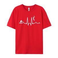 Funny Volleyball Heartbeat Volleyball Printed Newest Printed On T Shirt Cotton Adult T Shirt 3d Printed Tee Shirt S