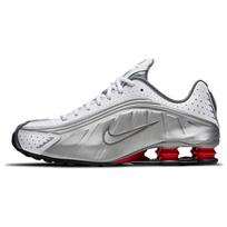 Nike Shox R4 Metallic Silver Comet Red 2018 BV1111-100 41 balta/sidabras