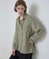 Wednesday Oasis French Two-Pocket Linen Shirt_Light Khaki(Wc25-Sh03) Light Khaki/M