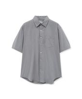 The Knit Company Supima Cotton Half Shirt [Mid-Grey] (Type B) Peacock Blue/M