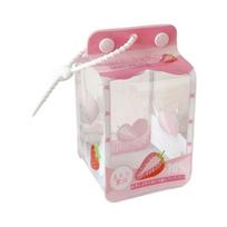 Stylish See Through Milk Cartoon Display Storage Box For Women Waterproof PVC Protective Pouch for Collectibles rožinė