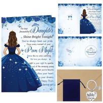 Graduation Prom Card Gifts For Girls Daughter Greeting Card With Envelope Keyring Keychain Ideal Prom Night Gifts Card For Her (Graduation)