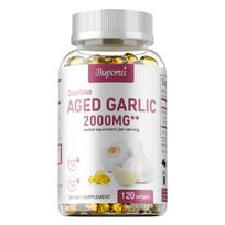 Didelės koncentracijos brandinto česnako kapsulės, 2000 mg, stiprus antioksidantas, palaiko imuninę sveikatą, tinka tiek vyrams, tiek moterims. 120*1