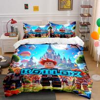 Roblox Castle Bedding Set  Bedding Duvet Cover Set Duvet Cover Pillowcases  (1 * Duvet Cover 2 * Pillowcases, without duvet insert) 135x200cm