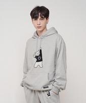 D So H Teddy Bear Embroidered Hoodie [Grey] 2