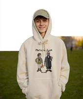 One Hundred Percent Ohp X Moai Assassin And Girl No. 2 Fleece-Lined Hoodie Black/Xl
