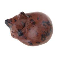Natural Crystal Sleep Cats Carving Crystals Sleep Cats Statue Handcrafts Stone Art Figurine for Home Decors Gift