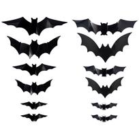 Halloween Bats Wall Decor LED Bats Halloween Decoration 3D Bat Wall Decor Lights for Indoor Home Window Decor Party Supplies as show