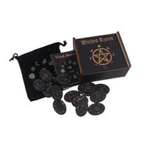Portable Ancient Runes Carving with 24 Mystical Symbols and Guide Manual Suitable for Meditations Accessories 1