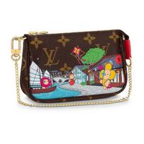 Louis Vuitton Pochette Felicie Monogram Zipper Closure Coated Canvas Three-In-One Clutch Crossbody Shoulder Bag Mini Women bags Brown M81965 Steel Stamp,Basic Set (Bag+Dust Bag)