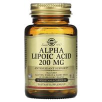 Solgar, alfa lipoinė rūgštis, 200 mg, 50 daržovių kapsulių
