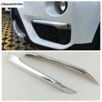 Accessories For BMW X1 F48 2016 2017 2018  Front Fog Light Eyelid Eyebrow Rear Lamp Foglight Cover Trim ABS Chrome Exterior Model A